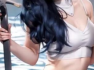 Jessy models lingerie and bikini in a sexy display