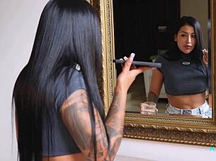 Will Mariana Martix seduce and fuck the internet technician in wild doggystyle from Colombia to USA?