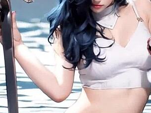 Jessy models lingerie and bikini in a sexy display