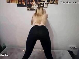 Watch Miley Grey perform a smooth striptease as the blonde reveals her outfit.