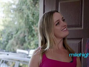 Aussie Milf Arrives For Passionate Group Ride With Natural Tits Blonde Babe