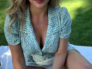 Intense Date with Curvy Big-Tit Blonde in Lingerie for Rough Blowjob and Ass Licking