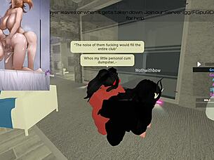 hey, moth encounters a huge futa character in action