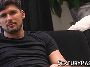 elena lux moans wildly getting double penetration! kristof and toby pound her hard in anal threesome!