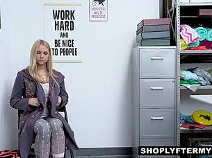 hey sarah vandella, caught stealing on hidden cam? now get bent over and fucked rough doggystyle by that big cock!