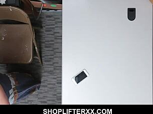 Oh Wow! Cute Teen Avi Love Gets Her Tight Ass Pounded by the Guard in the Back Office - What a Wild Shoplifting Punishment!