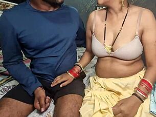 Indian mommy rides cowgirl for first creampie orgasm!