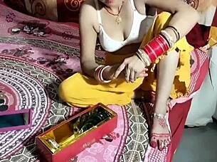 Bride's joyful outdoor peeing at ranch wedding