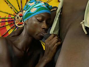 Skinny Sarah on casting couch takes massive black cock deep in her wet pussy