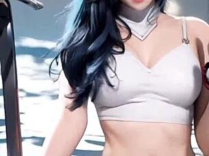 Jessy models lingerie and bikini in a sexy display