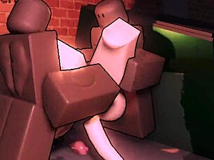 Bratty femboy teases before alley gangbang with monster bbc