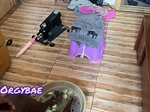 Look at me teasing you as your ebony wife indulges in foot fetish fun