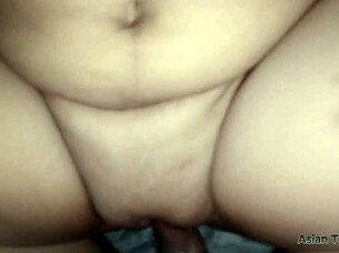 Young Chubby Filipina With Saggy Tits Gives Blowjob Then Offers Wet Pussy To Asian Boy In Bed