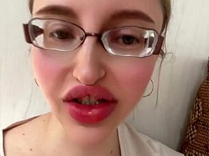 What does 1 40 mean for a blonde Russian with long hair, glasses, and lipstick?