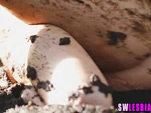 Oh Wow, This Horny Mom Enjoys Licking Pussy in Steamy Outdoor Lesbian Sex with a Beautiful Brunette!