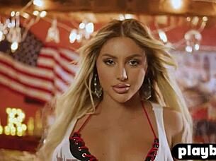 Kayley Gunner strips to reveal big ass and tits