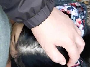 We sneak off to the woods for secret lesbian pussy licking