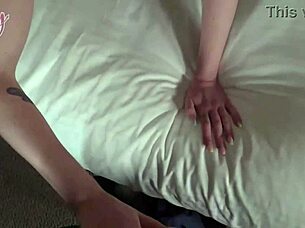 light skin babysitter lola mai with big tits rides seth and swallows his cum in bedroom scene