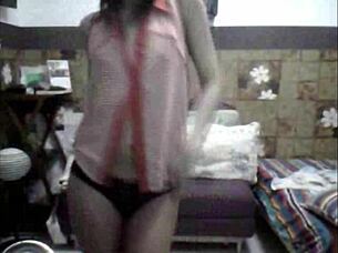 Sexy Filipina Strips Teases Dances Undresses Rips Clothes Small Tits