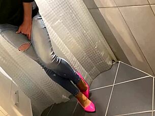 I Feel So Desperate Holding Pee In Jeans Until He Pees On My Ass Then I Give Blowjob