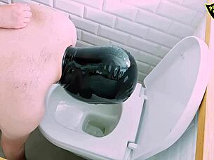 so this slave ends up fucked hard and fisted with head dunked in toilet