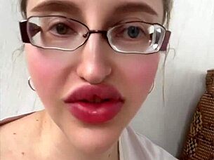 What does 1 40 mean for a blonde Russian with long hair, glasses, and lipstick?