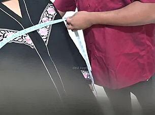 Doctor examines hijab-wearing patient closely