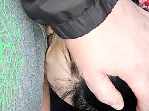 We sneak off to the woods for secret lesbian pussy licking