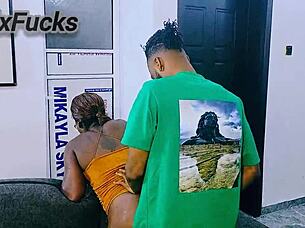 Hey, check out these two big ass sluts teaming up to rim and fuck that massive BBC in wild FFM action! 🍑🍆