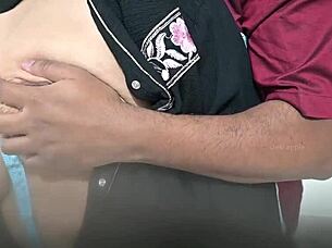 Doctor examines hijab-wearing patient closely