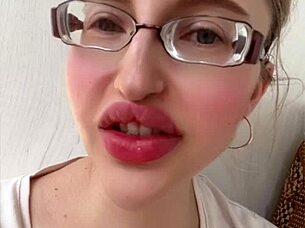 What does 1 40 mean for a blonde Russian with long hair, glasses, and lipstick?