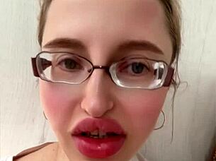 What does 1 40 mean for a blonde Russian with long hair, glasses, and lipstick?