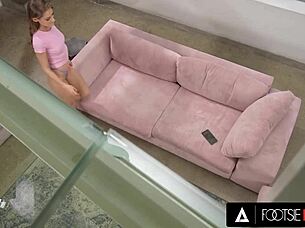 Hey gorgeous Tiffany Tatum, why use those hot feet for footjob on monster cock worshiper?