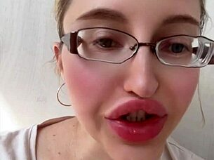 What does 1 40 mean for a blonde Russian with long hair, glasses, and lipstick?