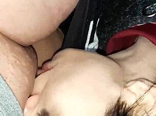 We sneak off to the woods for secret lesbian pussy licking