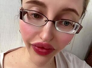 What does 1 40 mean for a blonde Russian with long hair, glasses, and lipstick?