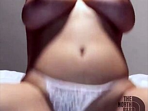 Watch how the huge tits of my buddy's fiancée bounce wildly with big ass gaping