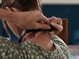 Latina Submits Fully to Interracial Strapon Domination by Girlfriend