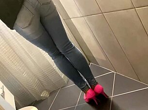 I Feel So Desperate Holding Pee In Jeans Until He Pees On My Ass Then I Give Blowjob