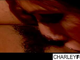 Charlie enjoys slippery wet play with nude brunette Capri