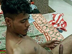 Petite Asian stepmom seduces young student in bedroom