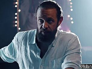 cheating wife petite beaver joins husband waitress for monster cock threesome