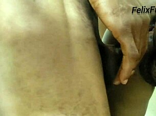 Lucky security guard enjoys two wet pussies.