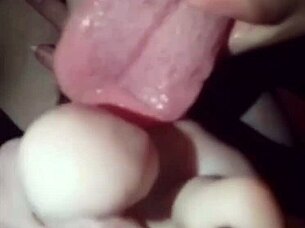 black polish babe worships her own feet with shiny nail polish solo