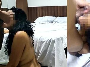 mature latina milf orgasms screaming from young cock creampie mouth finish