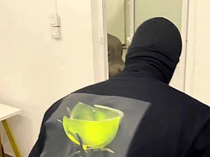 Big black cock pounds huge boobs ebony ass