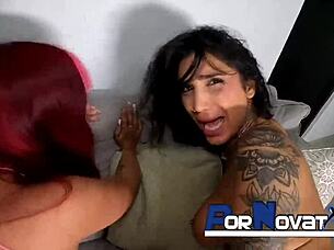 Amateur spanish friends party in outdoor college trio interview