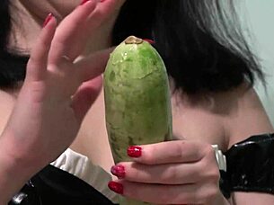 russian governess fucks gaping anal with cucumber insertions doggystyle extreme