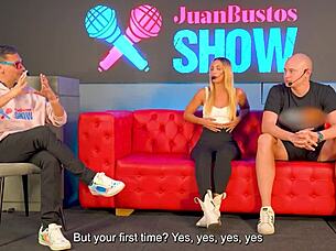 Cofla fucks slim Argentinian beauty with huge 24cm cock in dark Medellin bar