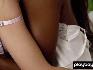 ebony lesbian teen nirmala fernandes chills nude outdoors with russian gf